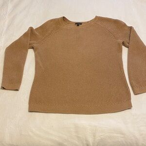 Talbots Camel Crew Neck Sweater size large petite